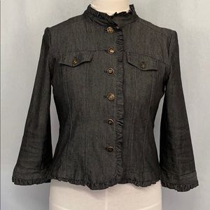 Sandro Sportswear black denim jacket sz S